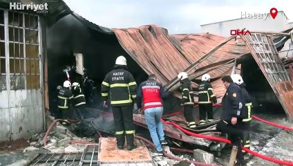 Hatay'da sanayi sitesinde yangın paniği