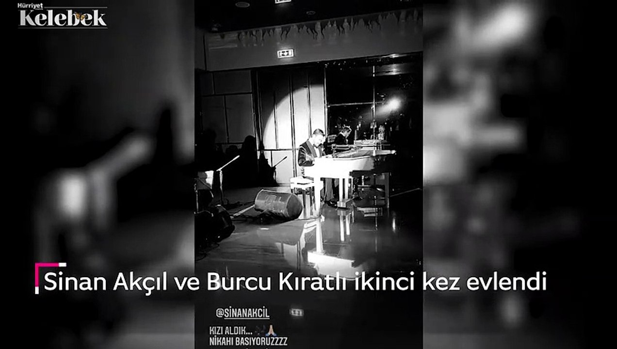 Sinan Akçıl ve Burcu Kıratlı ikinci kez evlendi