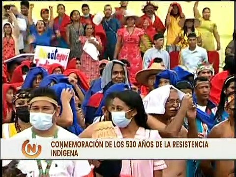 Marcha de Caciques y Autoridades Indígenas llega al Balcón del Pueblo del Palacio de Miraflores