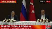 Dışişleri Bakanı Çavuşoğlu, Rusya Dışişleri Bakanı Sergey Lavrov ile basın toplantısı düzenledi