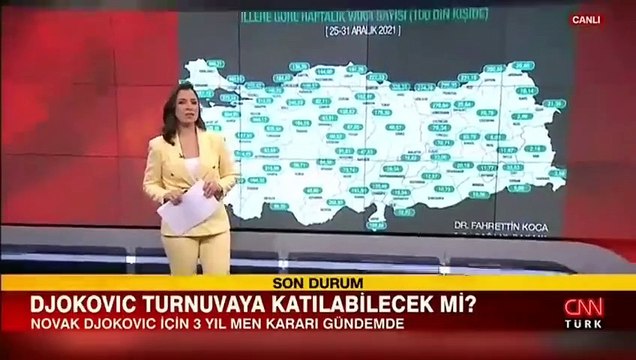 Bakan Koca, 25-31 Aralık haftasına ait haritayı paylaştı