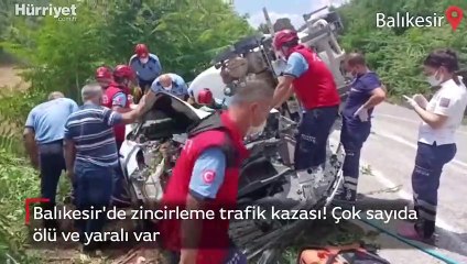 Balıkesir'de zincirleme trafik kazası! 3 kişi öldü, 3 kişi yaralandı
