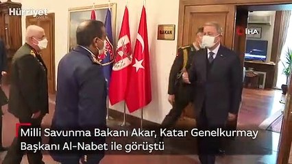 Milli Savunma Bakanı Akar, Katar Genelkurmay Başkanı Al-Nabet ile görüştü