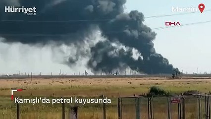 Kamışlı'da petrol kuyusunda yangın