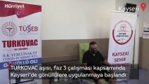 TURKOVAC aşısı, faz 3 çalışması kapsamında Kayseri'de gönüllülere uygulanmaya başlandı