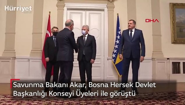 Savunma Bakanı Akar, Bosna Hersek Devlet Başkanlığı Konseyi Üyeleri ile görüştü