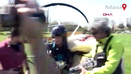 Adana semalarında izinsiz uçan paramotor polisi alarma geçti