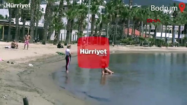 Bodrum'da sahiller turistlere kaldı