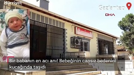 Bebeğinin cansız bedenini kucağında taşıdı