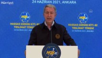 Milli Savunma Bakanı Hulusi Akar, Hassas Güdüm Kiti-82 Teslimat Töreni'nde konuştu. (2)