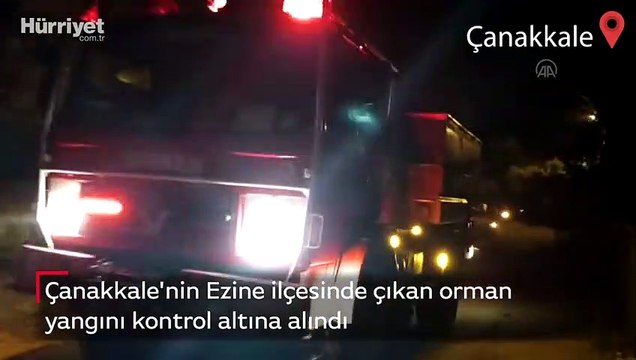 Çanakkale'nin Ezine ilçesinde çıkan orman yangını kontrol altına alındı