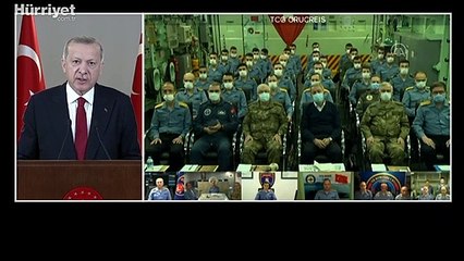 Cumhurbaşkanı Erdoğan, Mavi Vatan 2021 Taktik Tatbikatı'na canlı bağlantıyla katıldı