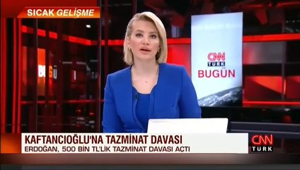 Erdoğan'dan Kaftancıoğlu'na 500 bin liralık tazminat davası