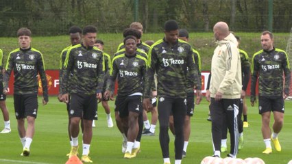 Manchester Utd UEFA training