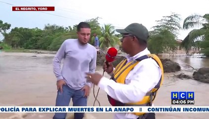 Completamente inundadas se encuentran varias comunidades de El Negrito, Yoro