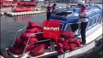 İstanbul'da kaçak midye avcılarına operasyon  2 ton midye ele geçirildi