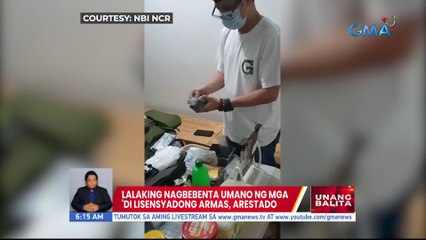 Lalaking nagbebenta umano ng mga 'di lisensyadong armas, arestado | UB