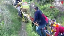 Sarıyer Garipçe'de otomobil uçuruma yuvarlandı