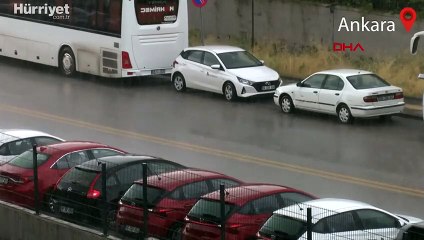 Ankara'da sağanak nedeniyle istinat duvarı çöktü, bazı evleri su bastı