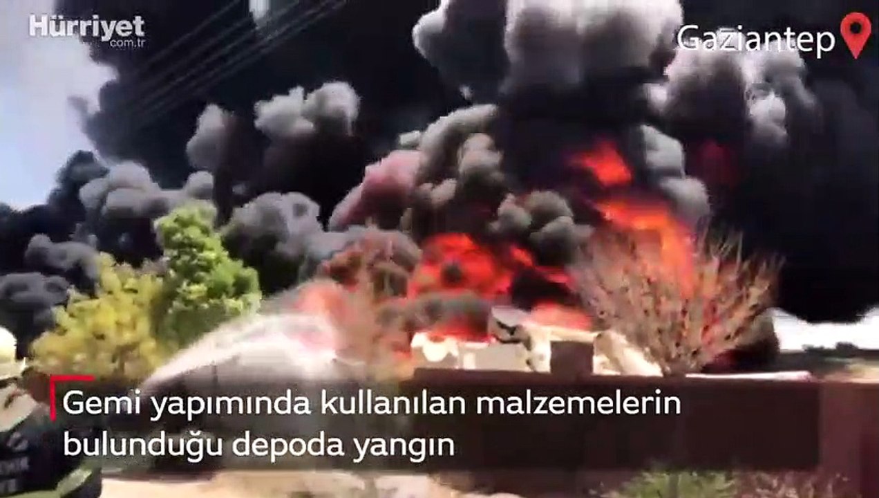 Gemi yapımında kullanılan malzemelerin bulunduğu depoda yangın