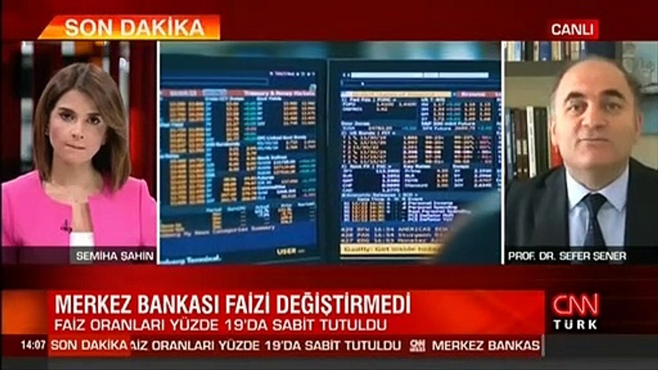 Türkiye Cumhuriyet Merkez Bankası politika faizini yüzde 19'da sabit tuttu