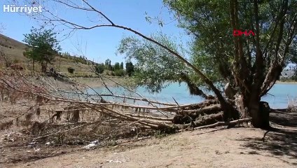 Serpincik Göleti'nde 30 metrelik çekilme