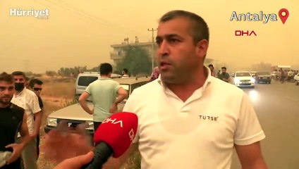 Manavgat'taki yangin şehir merkezine yaklaştı 