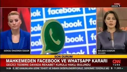 Mahkemeden Facebook ve WhatsApp kararı