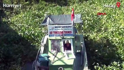 Asi Nehri'ni su sümbülleri kapladı