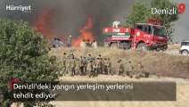 Denizli'deki yangın yerleşim yerlerini tehdit ediyor