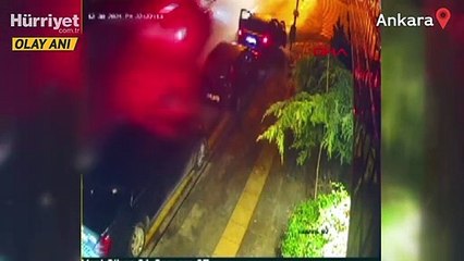 Mühendis ve valenin öldüğü kaza anı kamerada