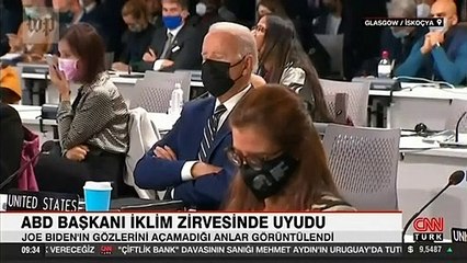 ABD Başkanı Biden, iklim zirvesinde uyudu