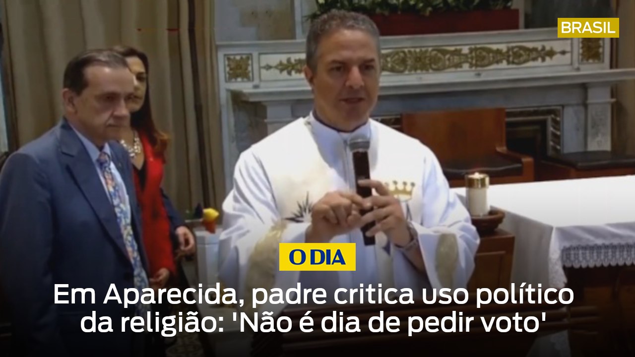 Em Aparecida, padre critica uso político da religião: "Hoje não é dia de pedir voto"