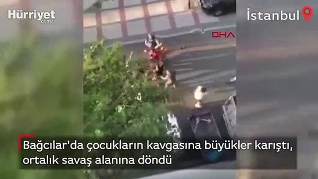 Bağcılar'da çocukların kavgasına büyükler karışınca ortalık savaş alanına döndü