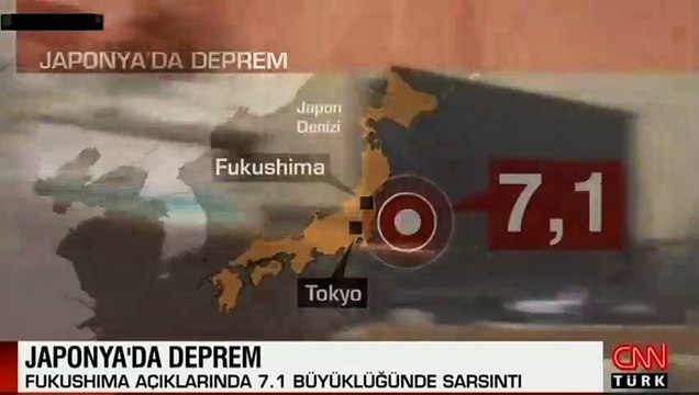 Japonya'da 7.1 büyüklüğünde deprem meydana geldi