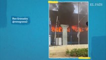 El incendio en la tienda de decoraciones Galerías El Triunfo