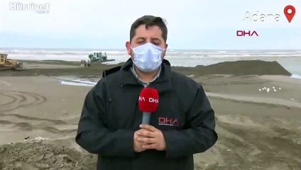 Karataş sahilindeki kirlilik nedeniyle Akyatan Lagünü'nün girişi kapatıldı