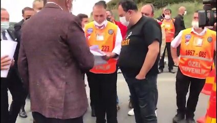 Türk Telekom Stadı girişinde sıkı kontrol! Abdurrahim Albayrak...