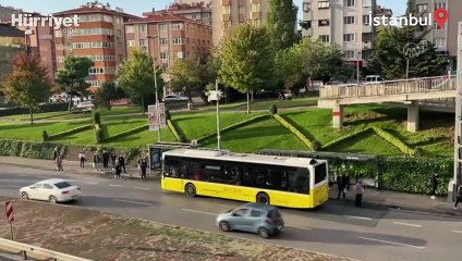 İstanbul'da sabah saatlerinde D-100 Karayolunda trafik yoğunluğu