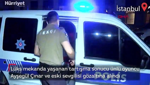 Ünlü oyuncu Ayşegül Çınar ve eski sevgilisi gözaltına alındı