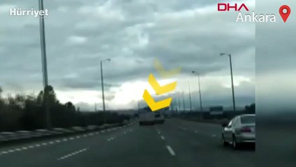 Ankara'da TIR sürücülerinin 'yol verme' inatlaşması kazayla bitti