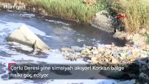 Çorlu Deresi yine simsiyah akıyor