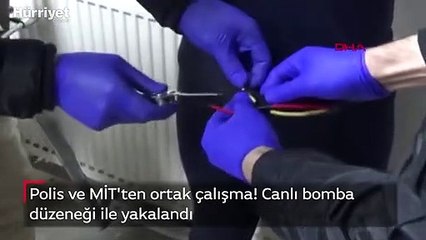 Terörist canlı bomba düzeneği ile yakalandı