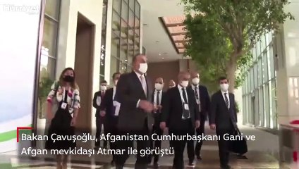 Bakan Çavuşoğlu, Afganistan Cumhurbaşkanı Gani ve Afgan mevkidaşı Atmar ile görüştü