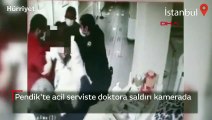 Pendik'te acil serviste doktora saldırı kamerada