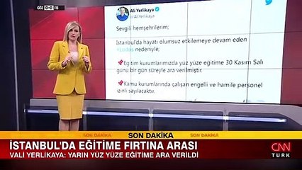 İstanbul'da yüz yüze eğitime 1 gün ara verildi