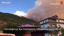 Antalya'da Gündoğmuş ilçe merkezinin tahliyesine başlandı