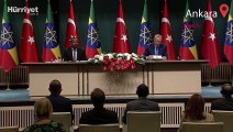 Cumhurbaşkanı Erdoğan, Etiyopya Başbakanı Abiy Ahmed ile basın toplantısı düzenledi