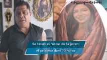 Papá de Debanhi Escobar se hace un tatuaje en honor a ella