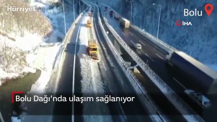 Bolu Dağı’nda ulaşım sağlanıyor